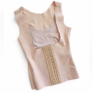 Shaper Cami under outfit built-in bra waist cincher shapewear size L blush